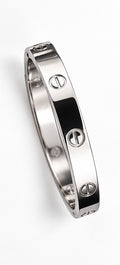 Bijoux de Luxe - Bracelet et Bague Argenté en Acier Inoxydable