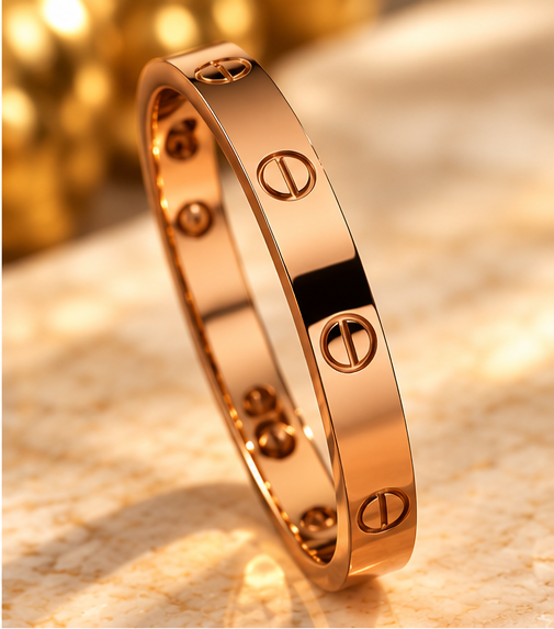 Ensemble Bague et Bracelet Bronze en Acier Inoxydable