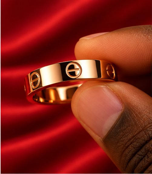 Ensemble Bague et Bracelet Bronze en Acier Inoxydable