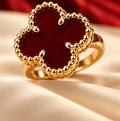 Red Clover Ring and Bracelet Set