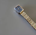 Elegant Stainless Steel Watch – Gold Mesh Strap Black Dial